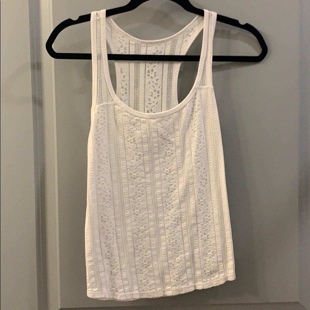 White lace tank top